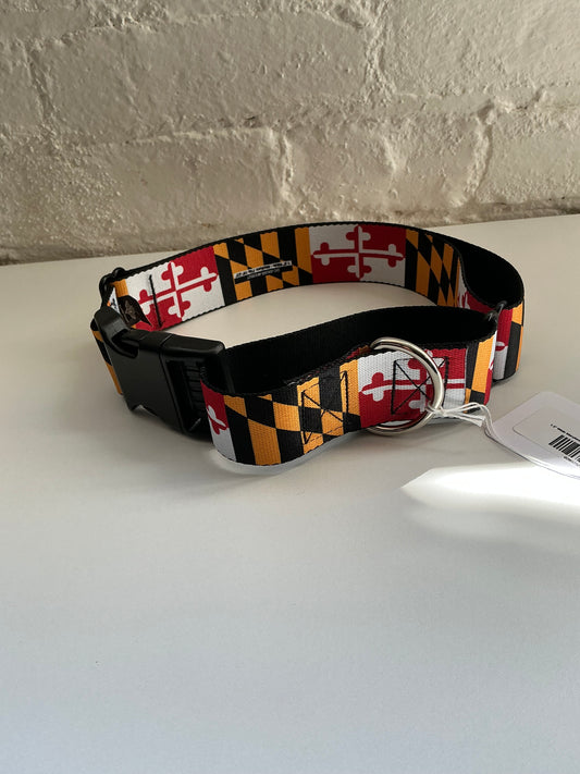 1.5” Wide Maryland Flag Martingale Collar w/ Buckle Medium