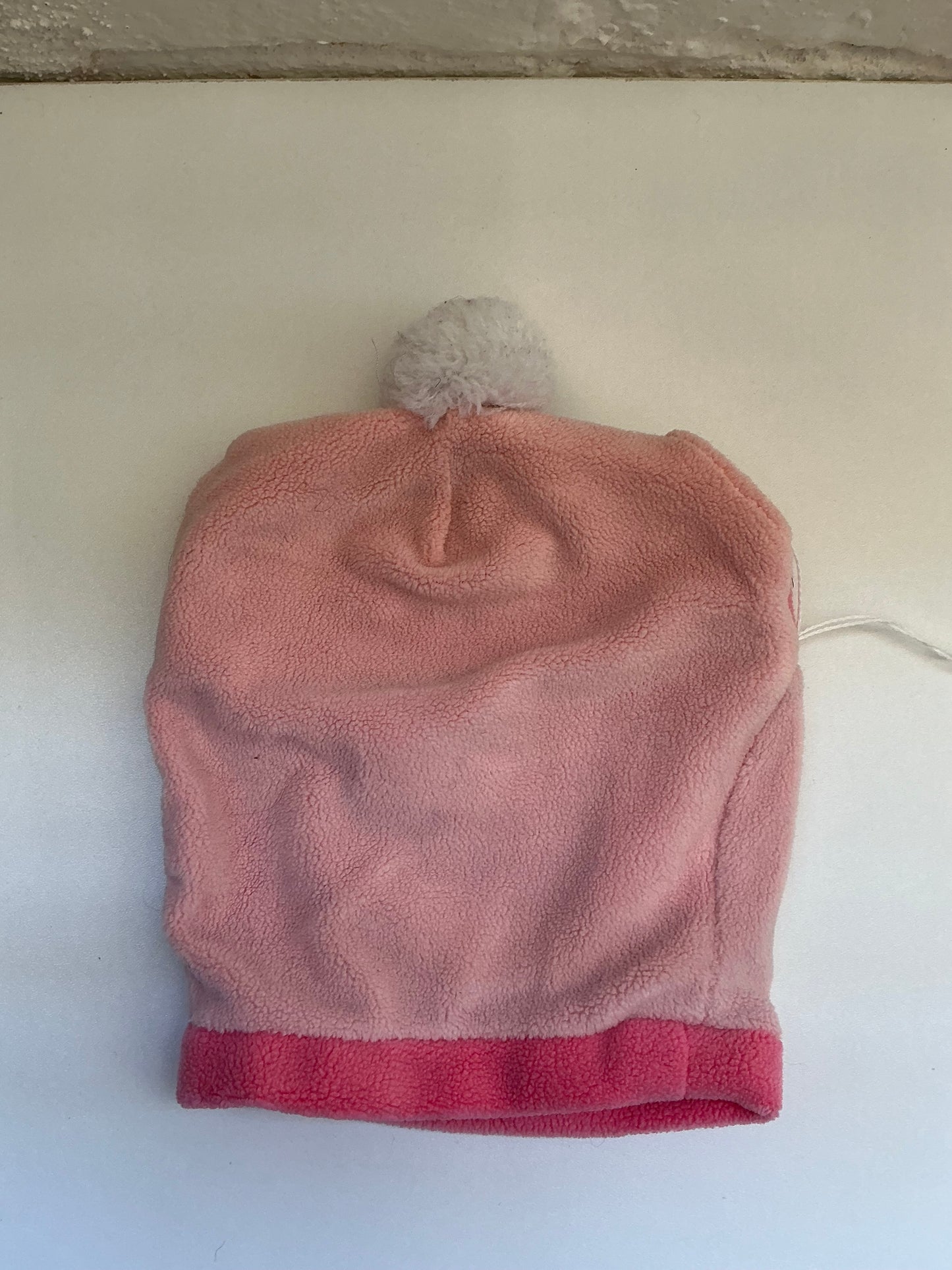 Pink Dog Hat with neck Cover and Ear Holes
