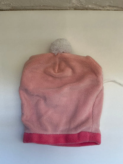 Pink Dog Hat with neck Cover and Ear Holes