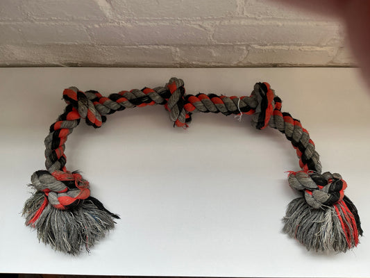 Black and Orange Extra Large Rope Toy