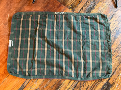 Orvis Plaid Green Heavy Duty Replacement Dog Bed Cover; Name “Brody”Embroidered onto the side