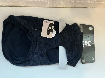 Silver Paw Anti-Odor/ Anti-Mold Dark Blue Dog Sweater Size Large