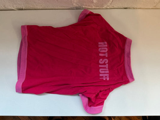 Old Navy Pink “Hot Stuff” Dog Shirt Size Small