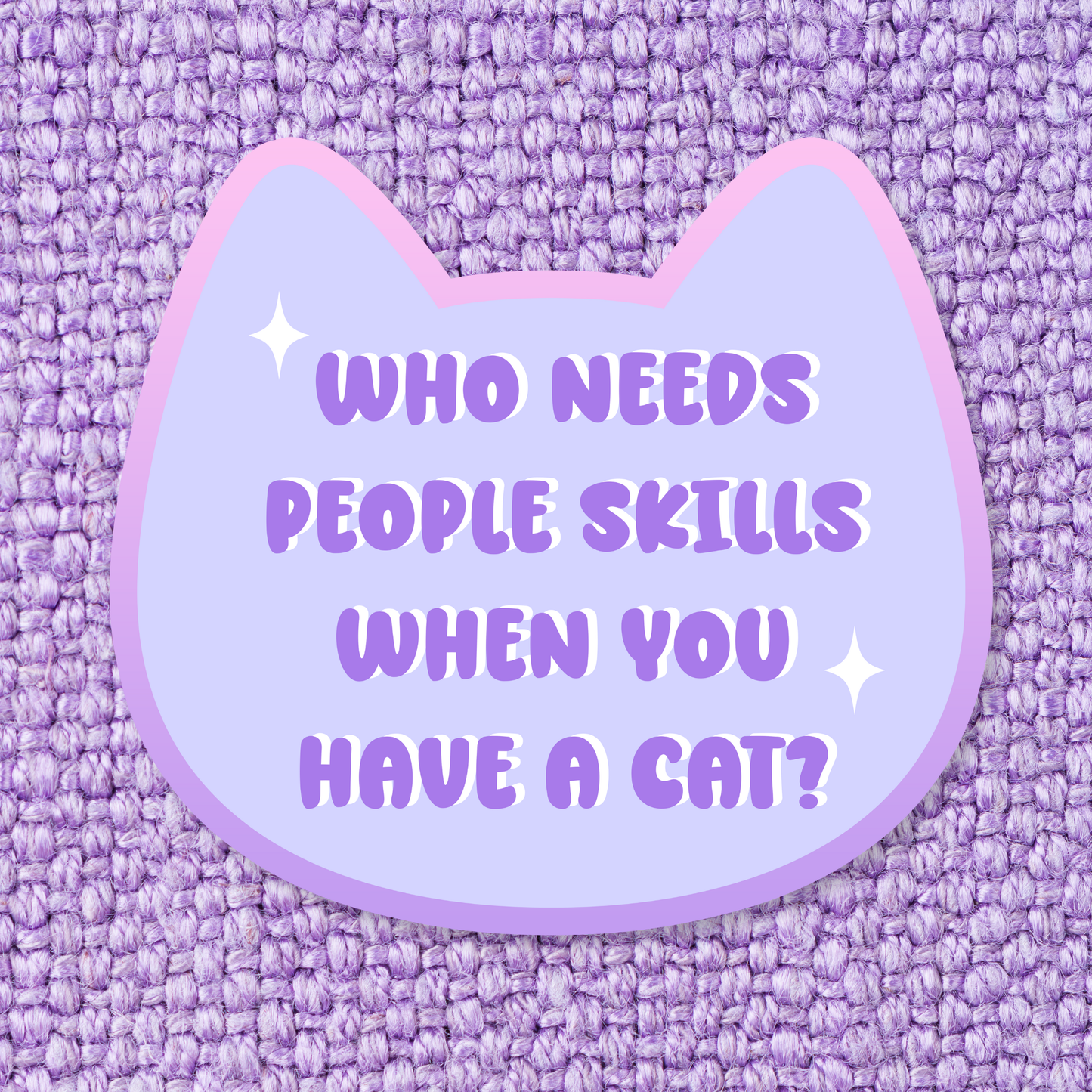 People Skills Cats Waterproof Vinyl Sticker RC