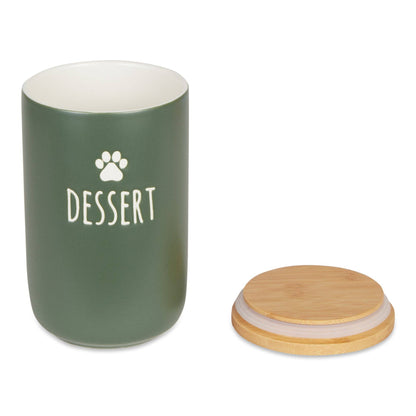 Dessert Hunter Green Ceramic Treat Canister