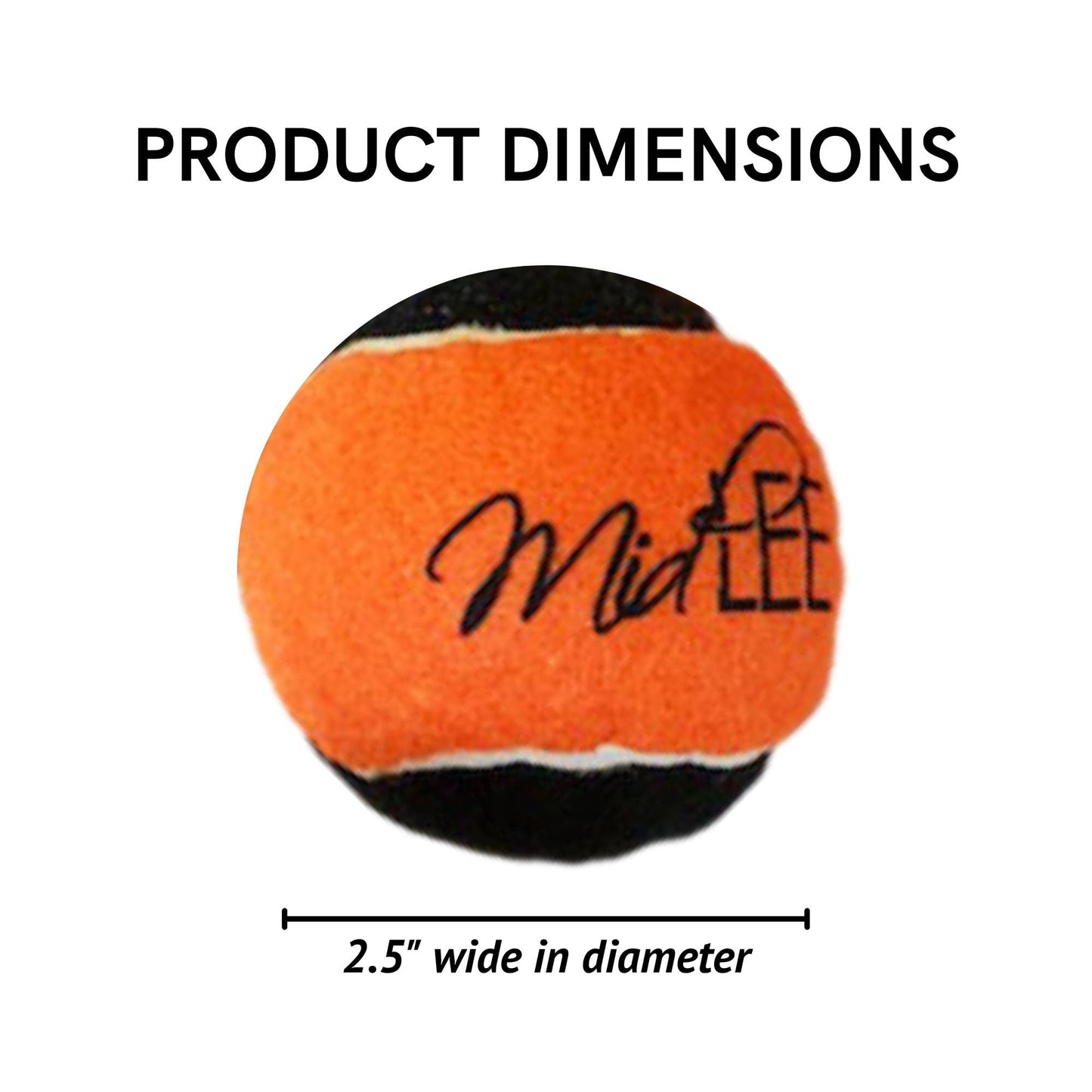 Midlee Orange/Black Regular Dog Halloween Tennis Balls