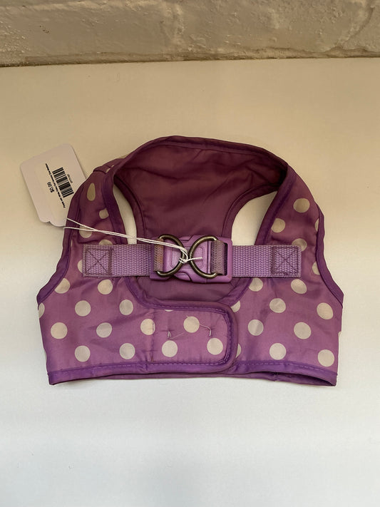 Purple with White Polka Dot Harness Size Medium