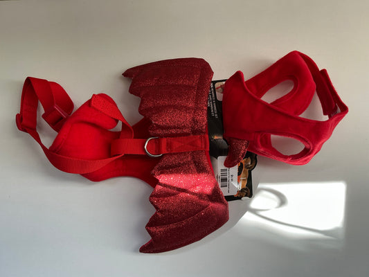 Devil Wings and Horn Dog Costume Large