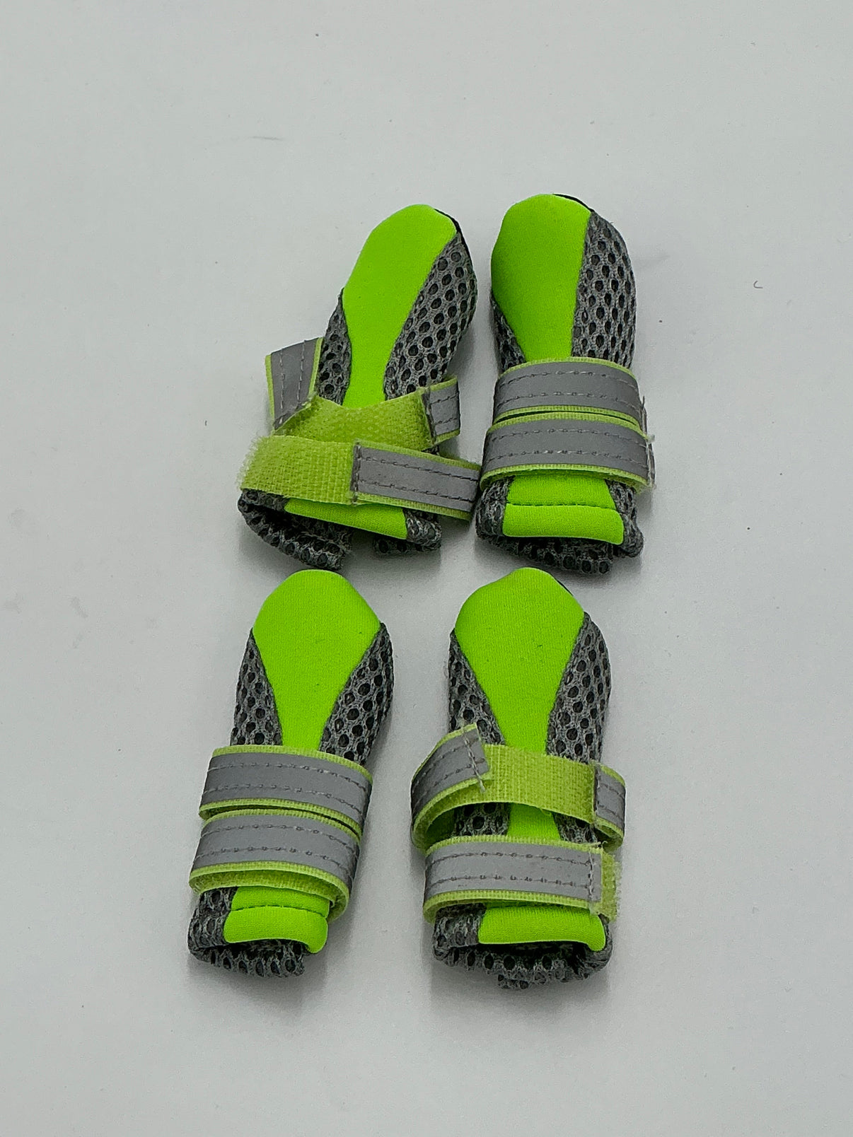High Visibility Mesh Dog Booties- XXS- Reflective Green Indiana Pet Supply