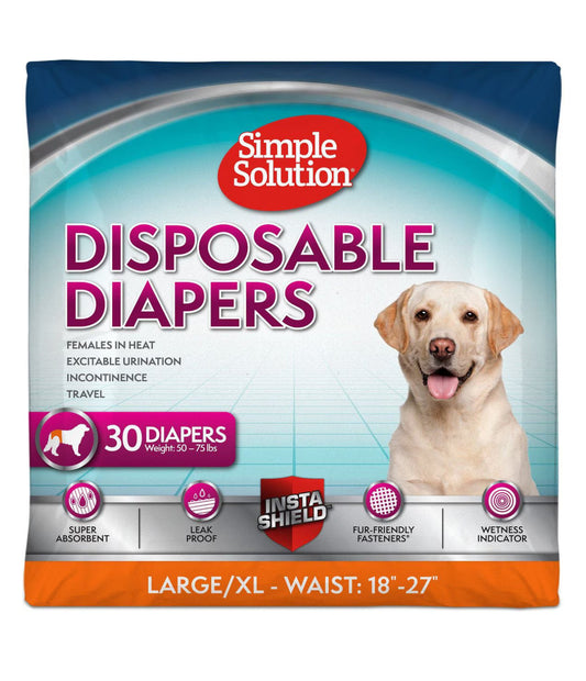 Simple Solution Disposable Female Diapers -30 Count