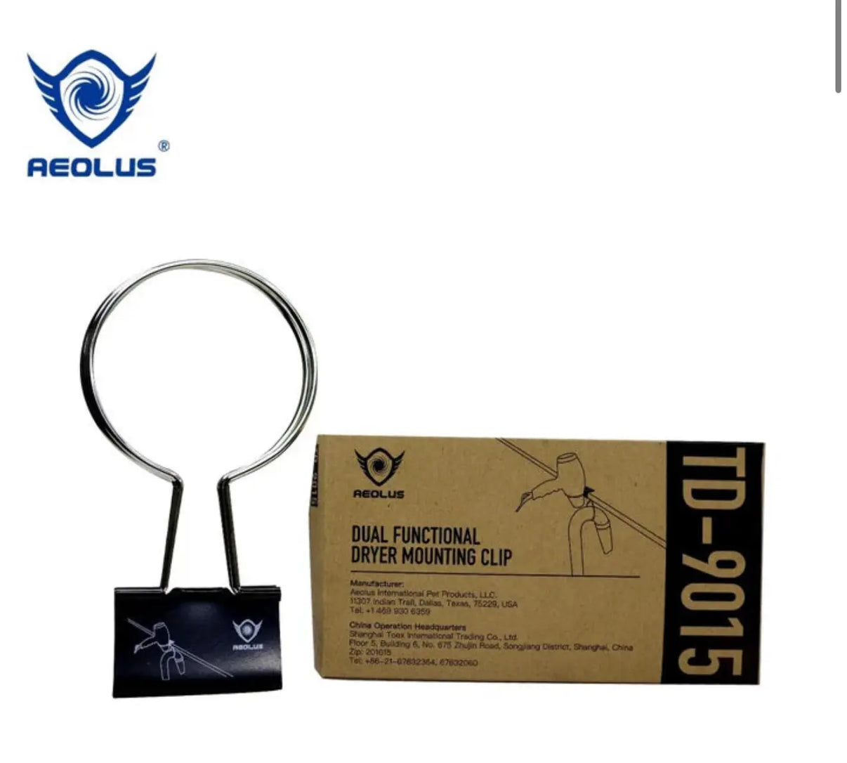 Aeolus Flip Clip Dryer Holder – Hands-Free Grooming Tool Indiana Pet Supply