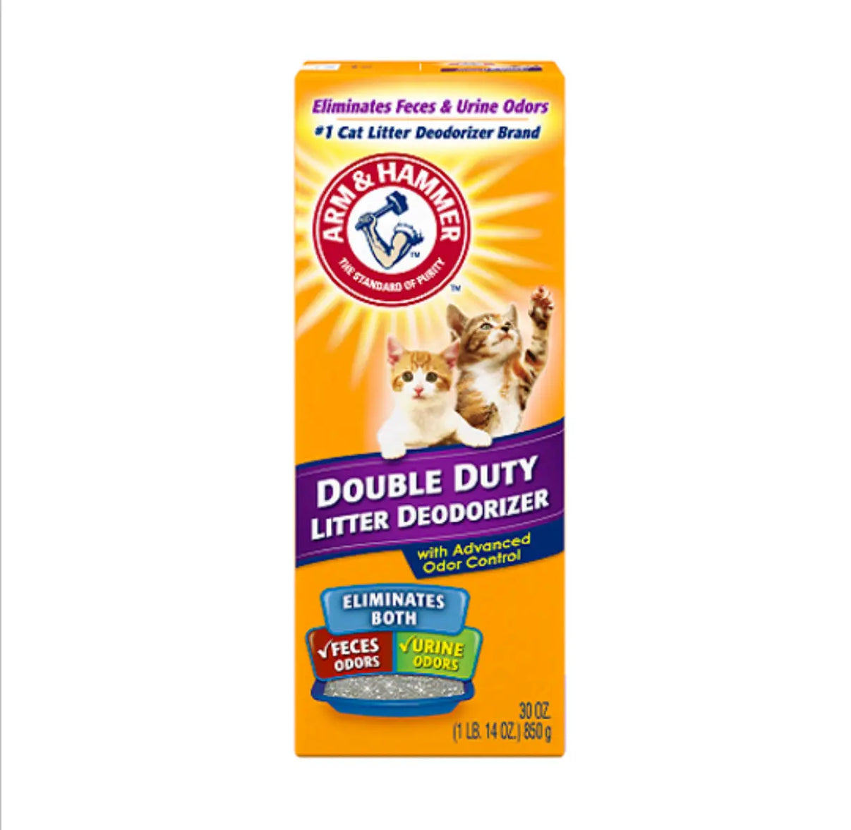 Arm & Hammer Double Duty Cat Litter Deodorizer with Advanced Odor Control for Feces & Urine 30 oz Indiana Pet Supply