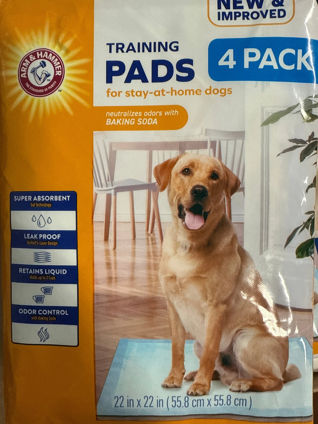 Arm & Hammer Potty Pads- 4pk, 22”x22” Indiana Pet Supply