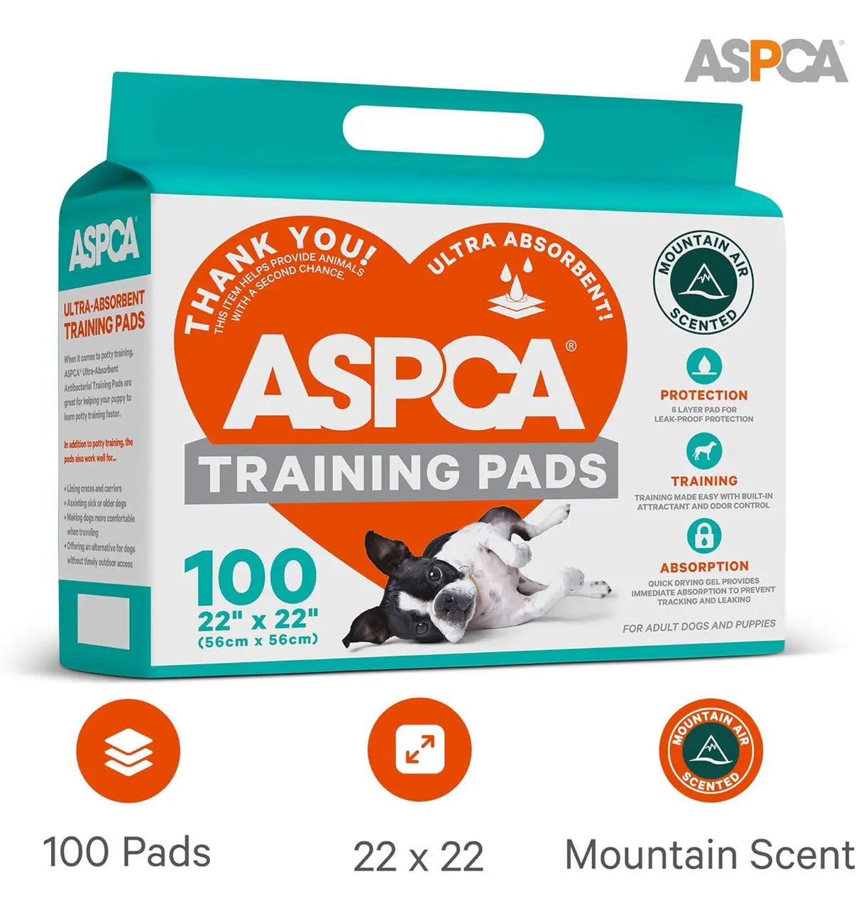 ASPCA Pet Potty Pads- 22”x22”- Opened Package Indiana Pet Supply
