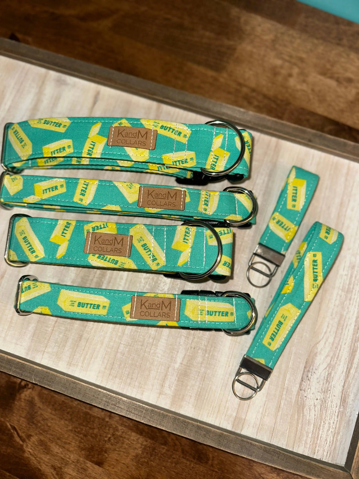 Big Sticks of Butter Dog Collar, Pet Accessory, Food K and M Collars, LLC