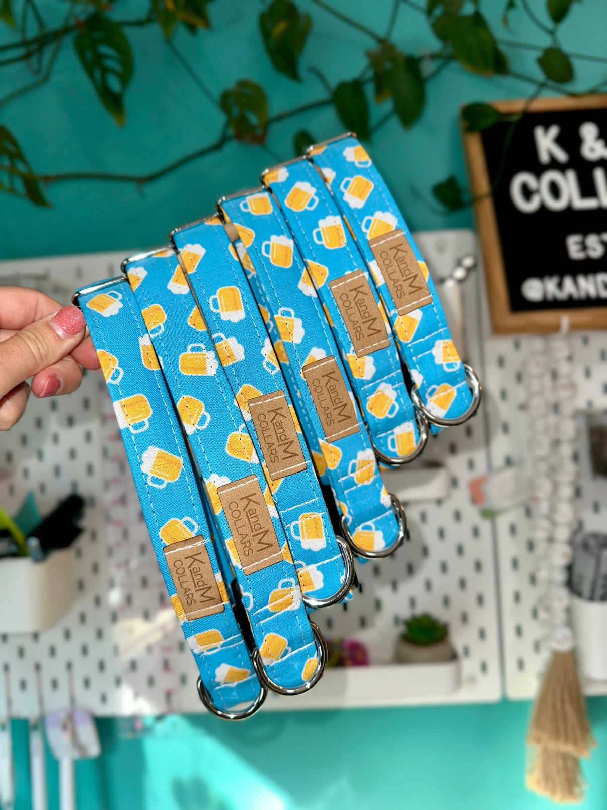 Blue Beers Dog Collar K and M Collars, LLC