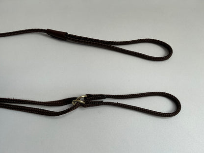 Lightweight Brown 3.5ft Adjustable 2 in 1 Halter No-Pull Slip Leash