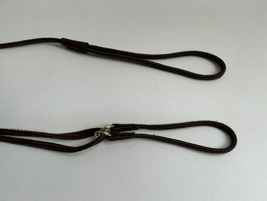 Lightweight Brown 3.5ft Adjustable 2 in 1 Halter No-Pull Slip Leash