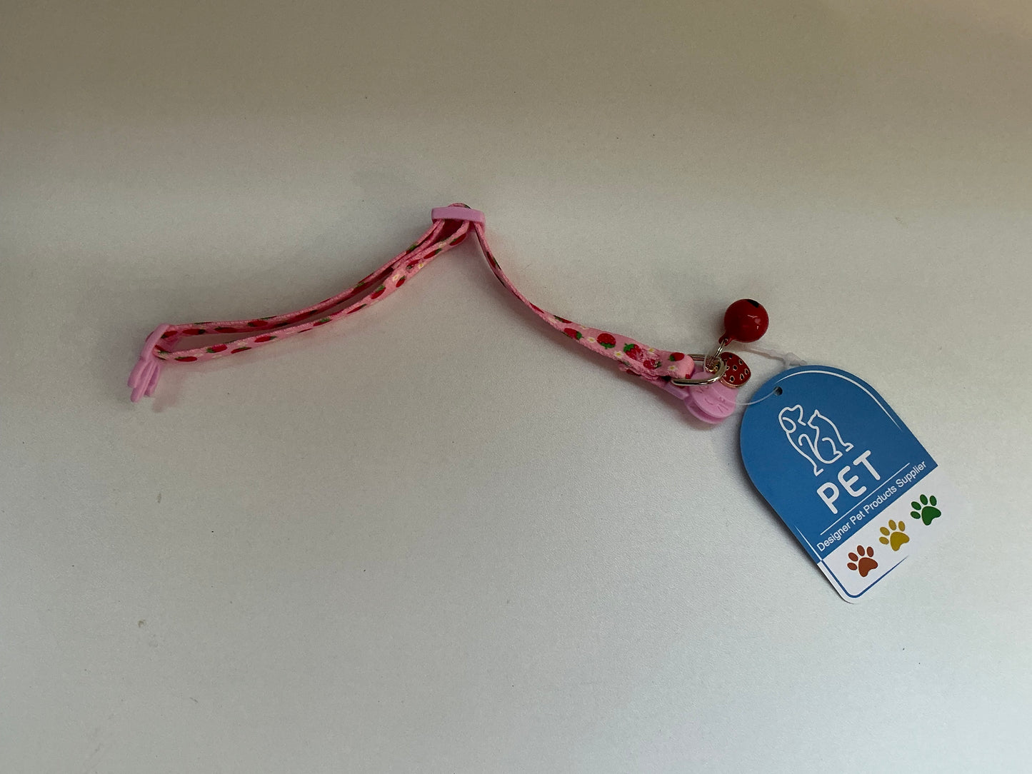 Designer Pet Products Supplier Pink Strawberry Breakaway Cat Collar
