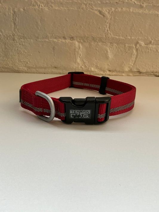 Terrain Dog Red Nylon Large Adjustable Pet Collar