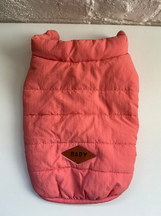 Baby Pink Puffer Jacket With Fleece Lining Medium