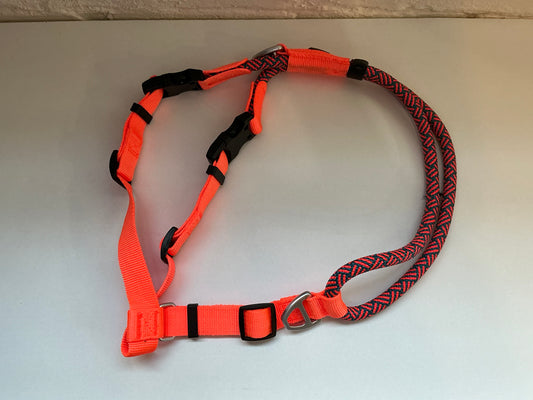 Acadia Trail Orange Adjustable Rope Harness Size Large