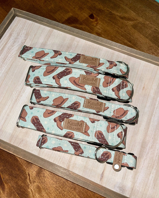 Cowboy Boots Dog Collar K and M Collars, LLC