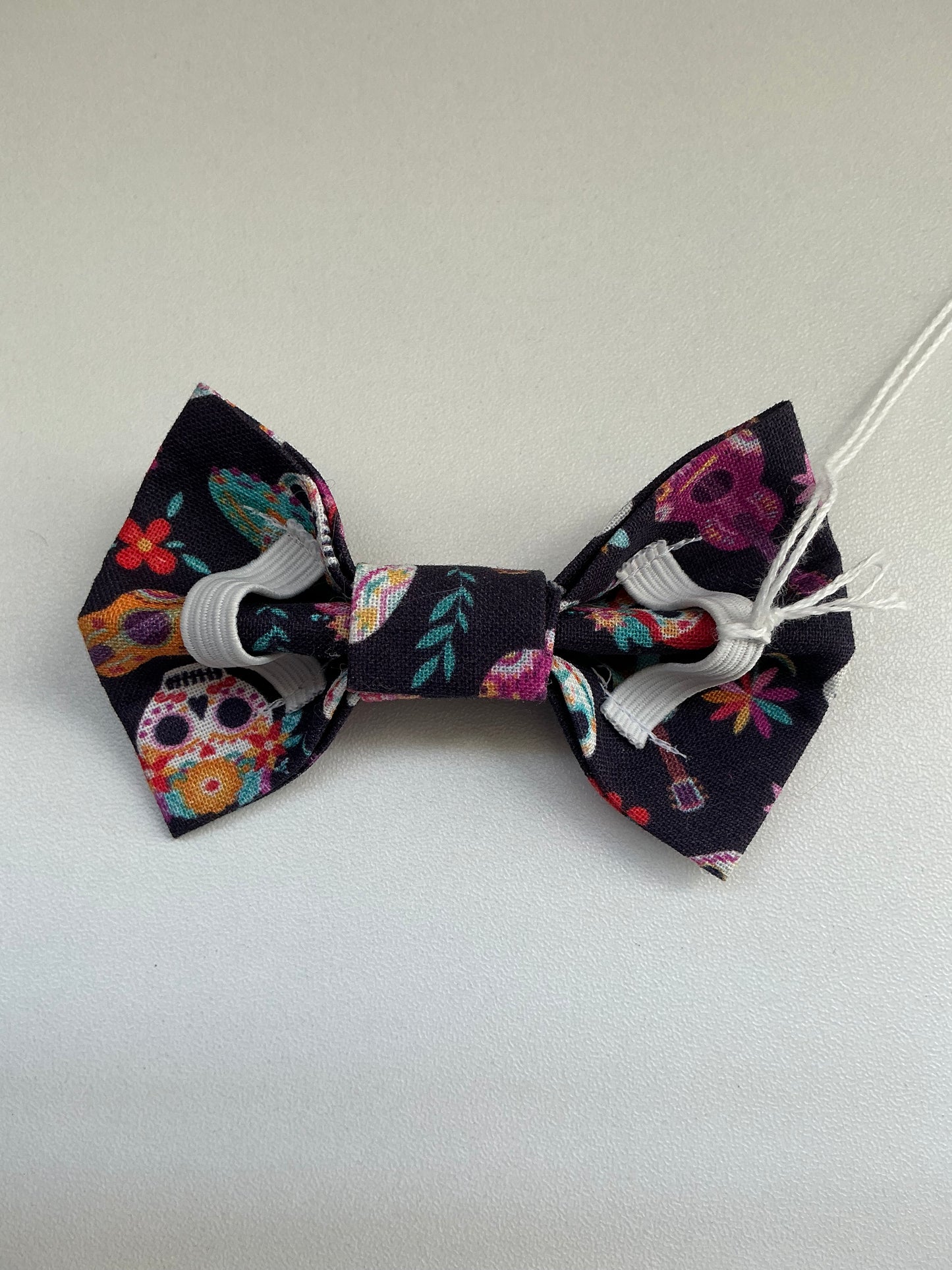 Dia De Los Muertos Small Collar Bow