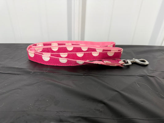 Pink Polka Dot Dog Leash- 5’