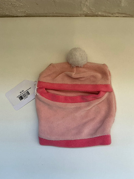 Pink Dog Hat with neck Cover and Ear Holes