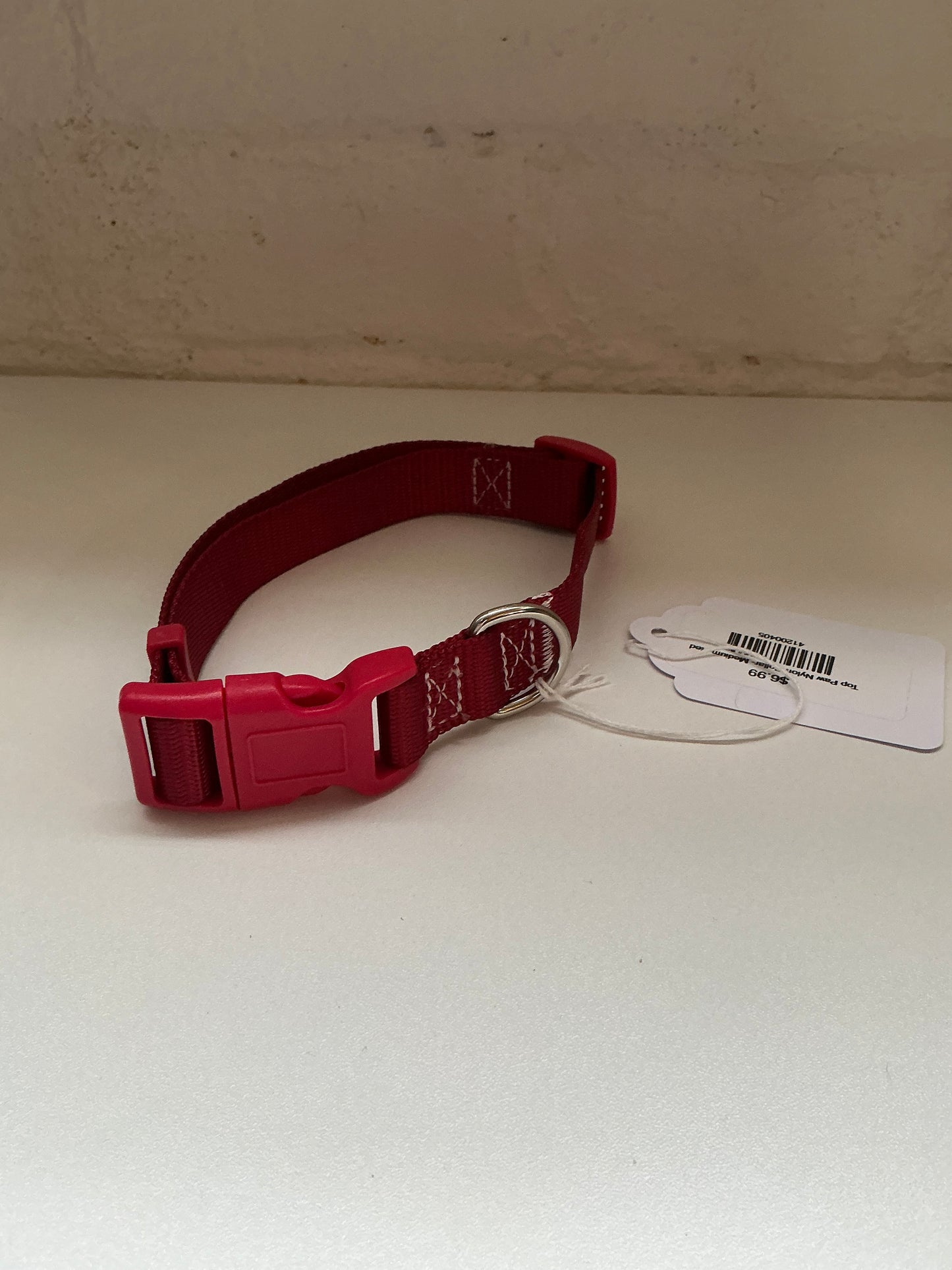 Top Paw Nylon Collar- Medium-Red