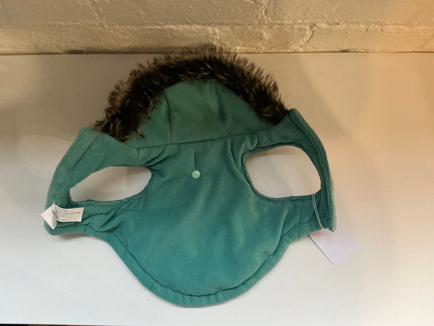 Pup Crew Blue Puffer Coat with Fur Hood Size XS