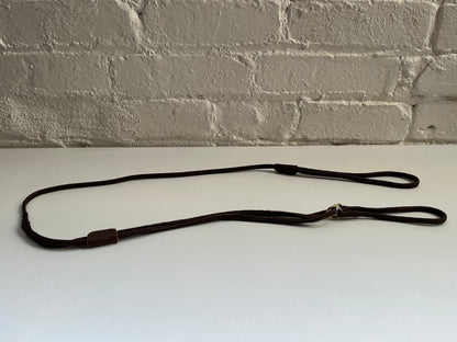 Lightweight Brown 3.5ft Adjustable 2 in 1 Halter No-Pull Slip Leash