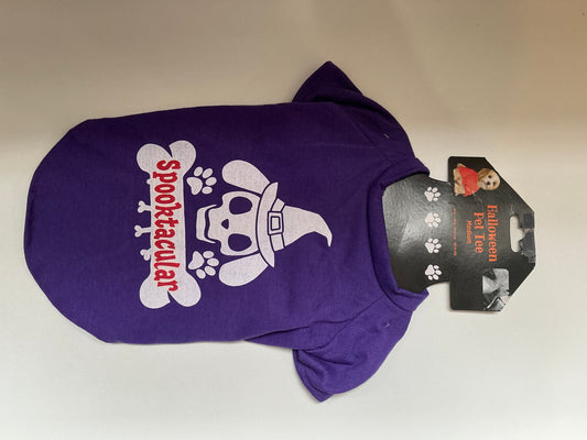 Spooktacular Purple Dog Tee Shirt -Medium