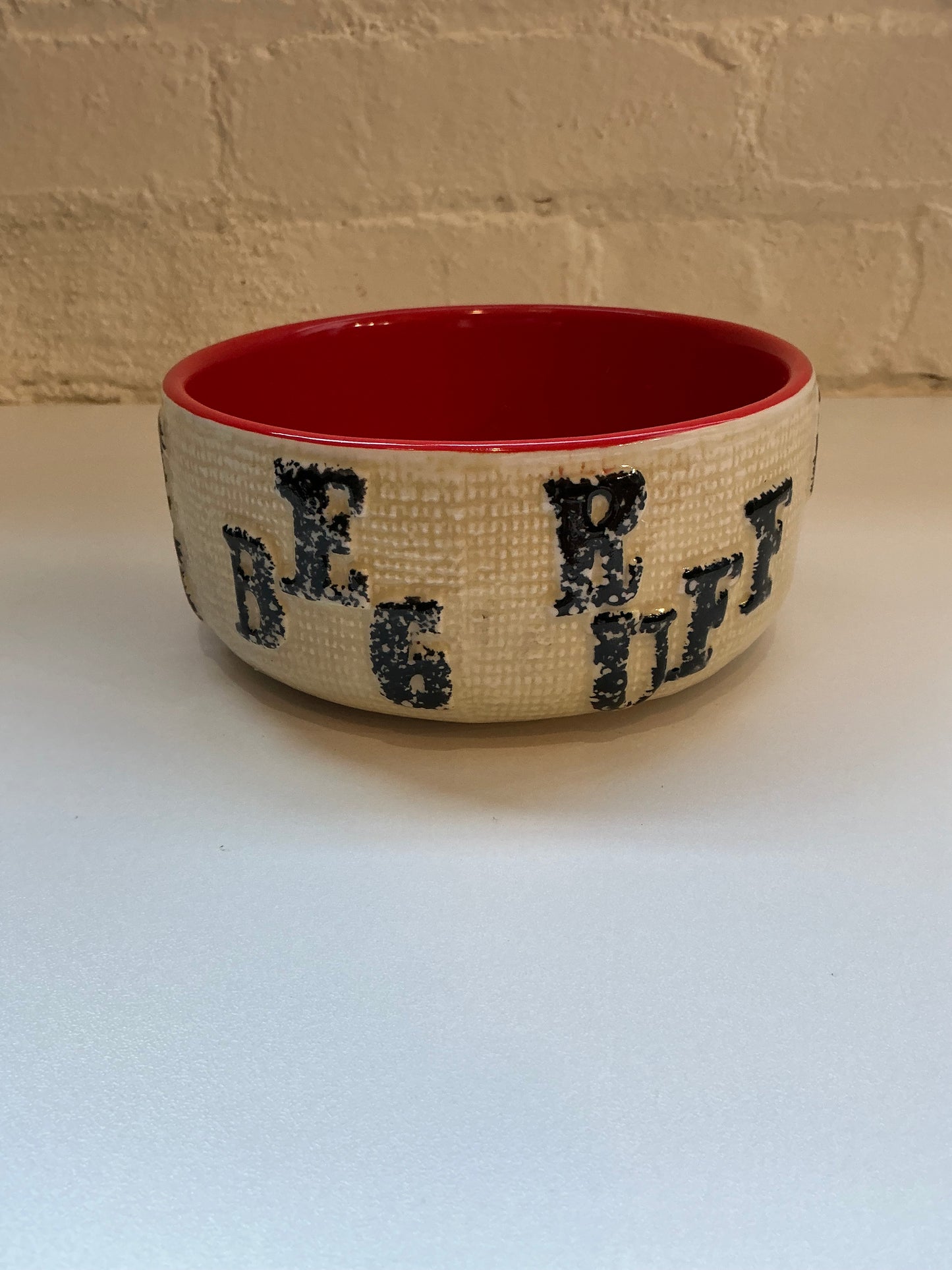 Top Paw "Woof" Ceramic Dog Bowl