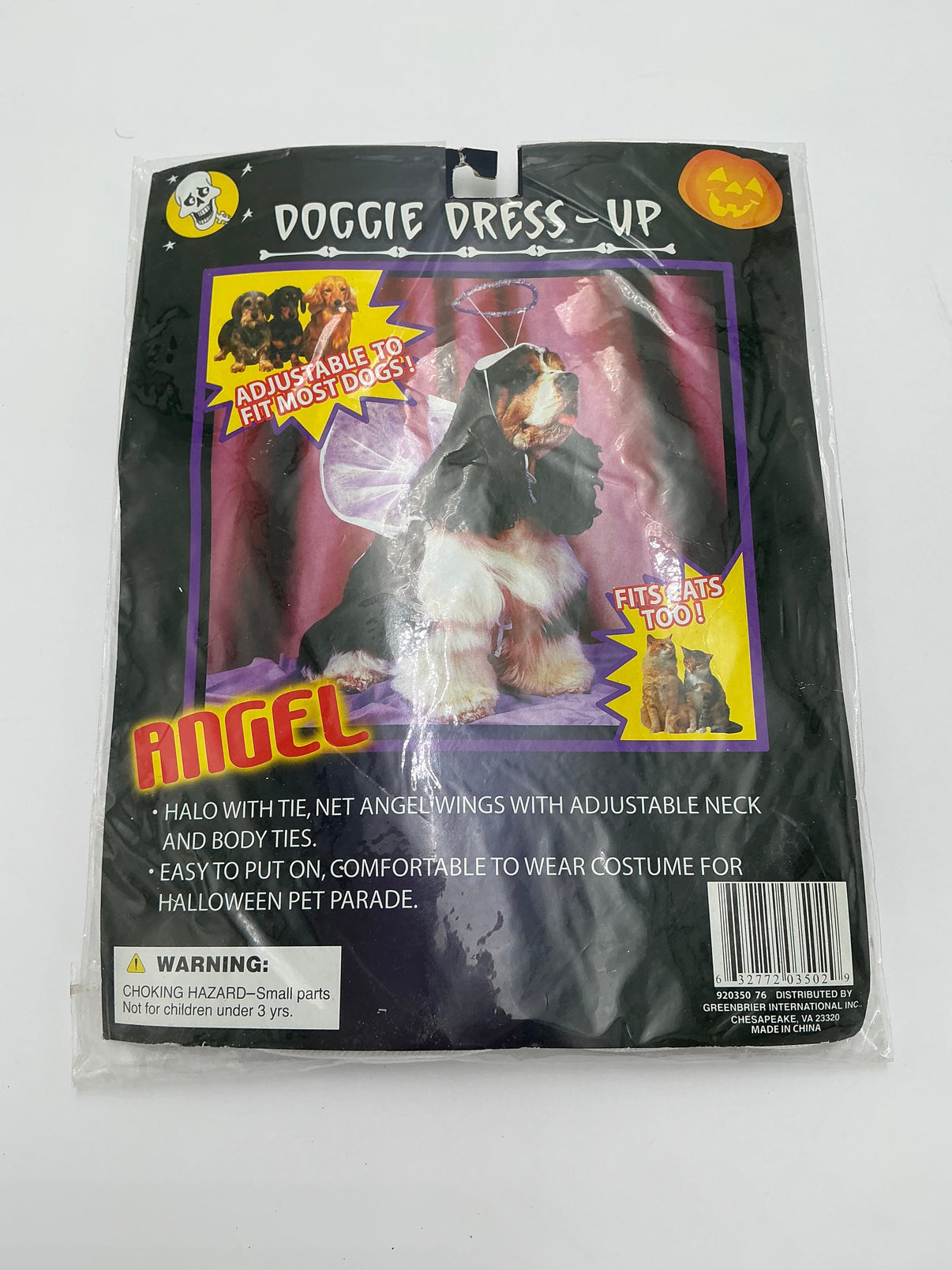 Doggie Dress-Up "Angel" Halloween Costume Indiana Pet Supply