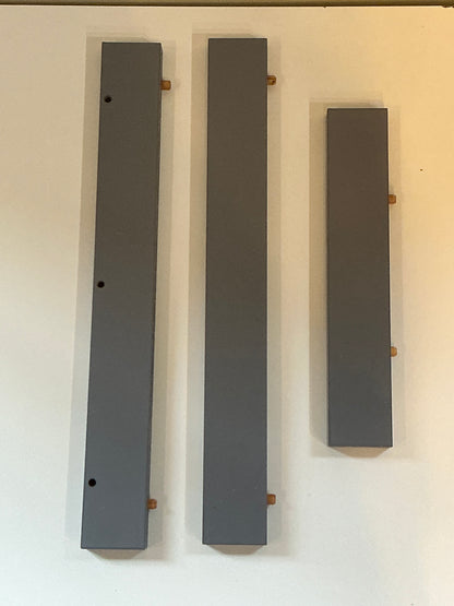 White Wooden Hidden Litter Box Cabinet with Scratcher and Grey Doors
