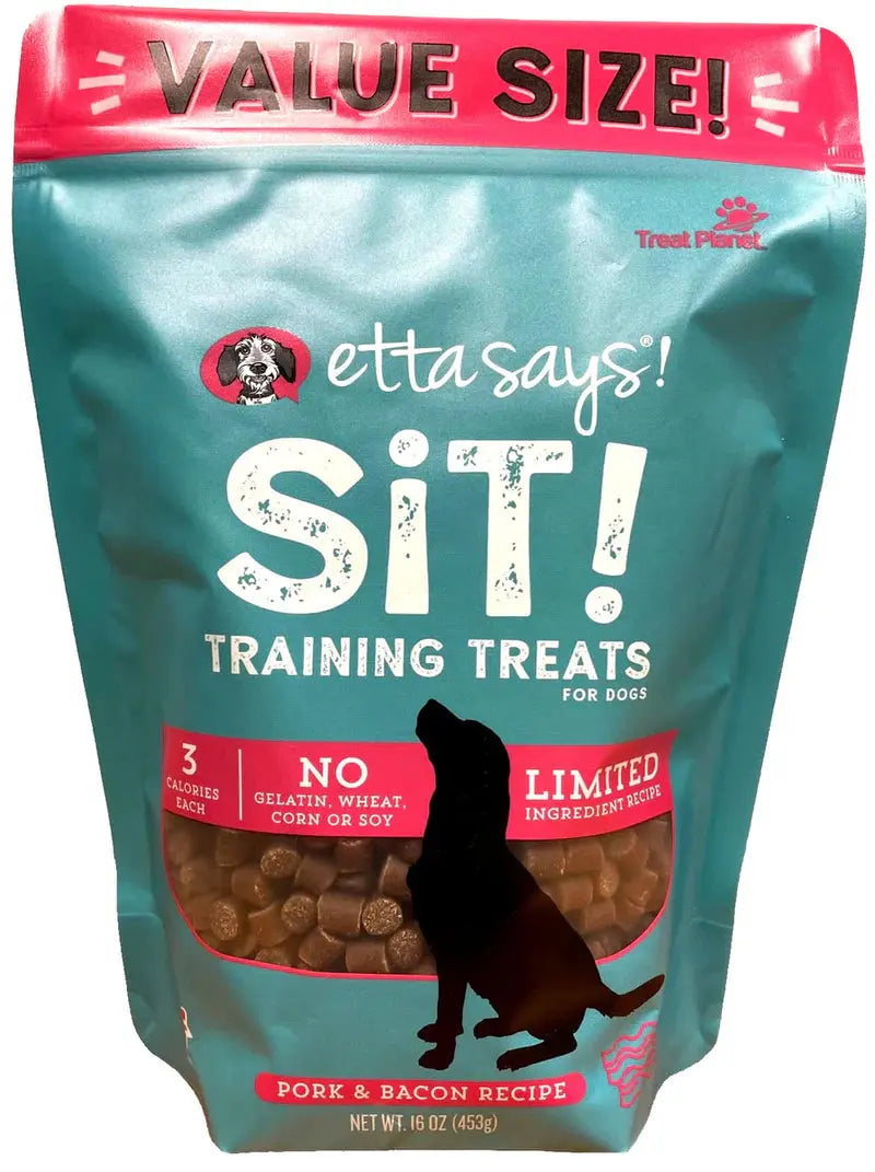 Etta Says! Sit! Dog Training Treats Bacon Recipe Indiana Pet Supply