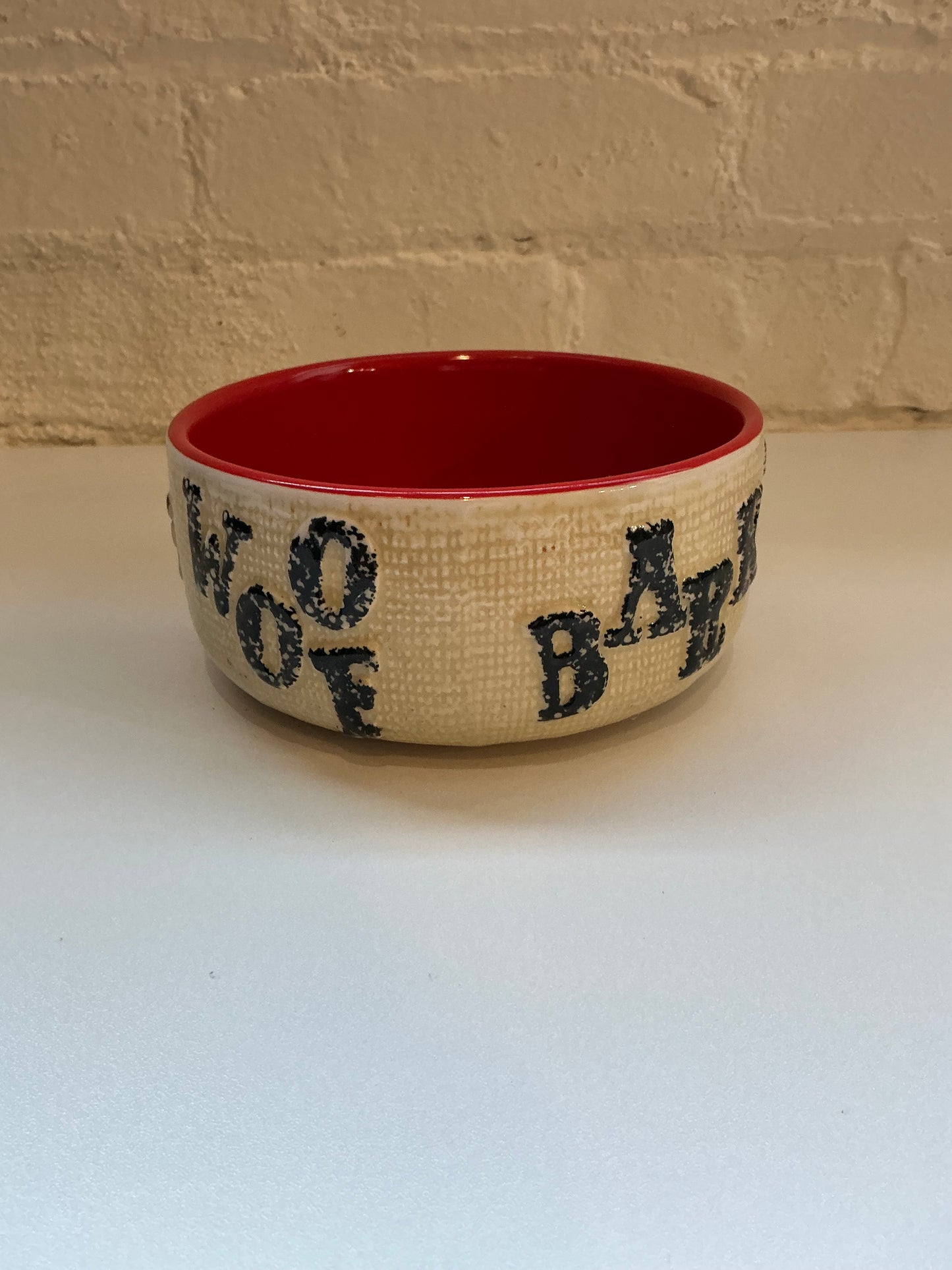 Top Paw "Woof" Ceramic Dog Bowl
