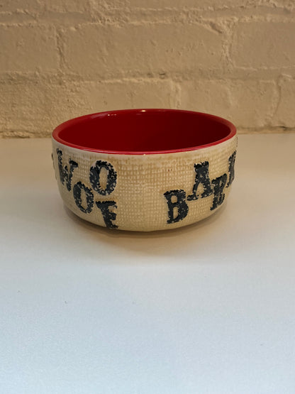Top Paw "Woof" Ceramic Dog Bowl