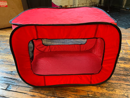 Red Pop Up Dog Kennel
