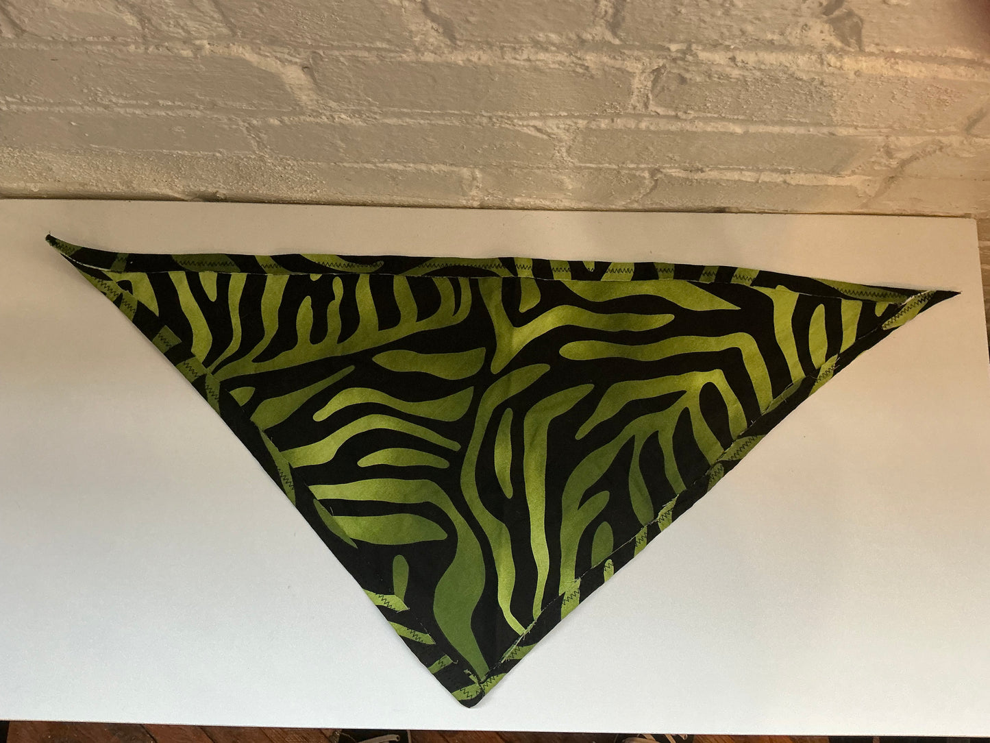 Green and Black Tiger Stripe Bandana XL