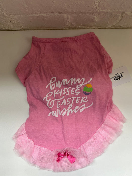 Bunny Kisses & Easter Wishes Pink Easter Dress LARGE