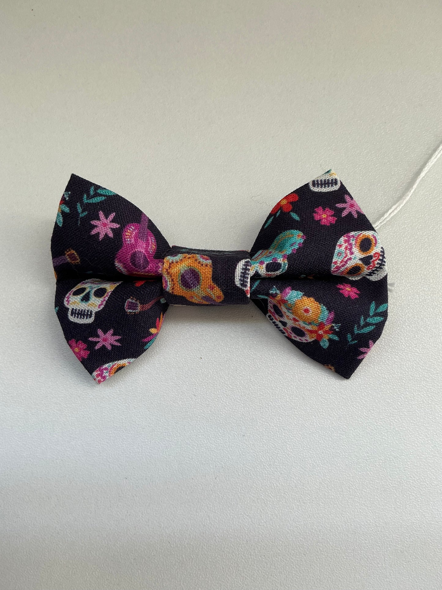 Dia De Los Muertos Small Collar Bow