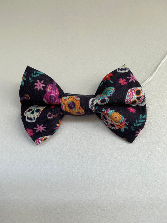 Dia De Los Muertos Small Collar Bow