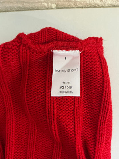 Red Knitted Dog Sweater Size Small