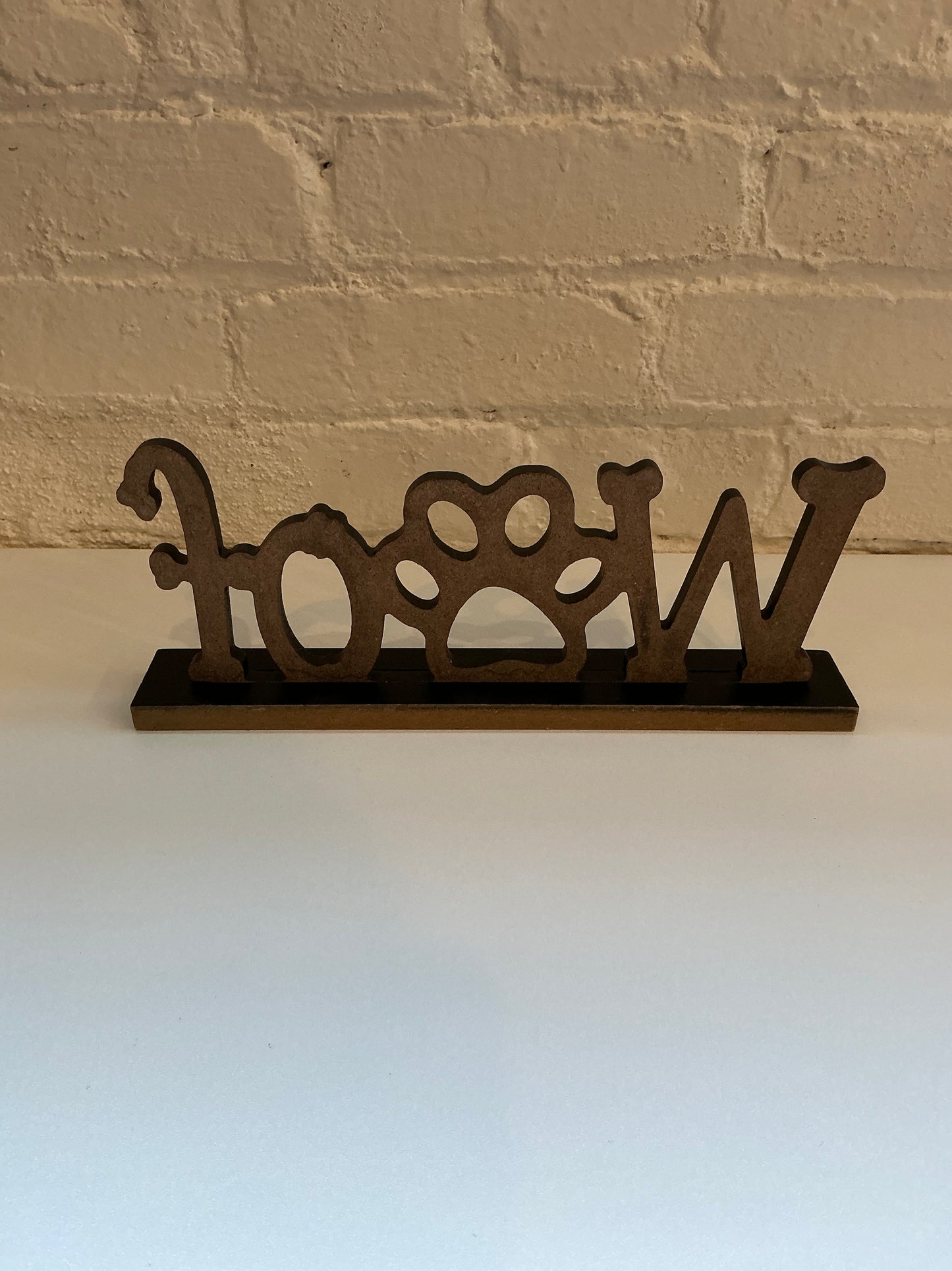 Wood "Woof" Cutout Display Decor