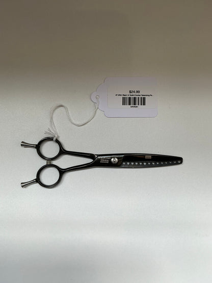 6" CR51 Black 14 Tooth Chunker Texturizing Pet Grooming Shear from Shears Direct