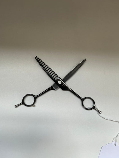 6" CR51 Black 14 Tooth Chunker Texturizing Pet Grooming Shear from Shears Direct