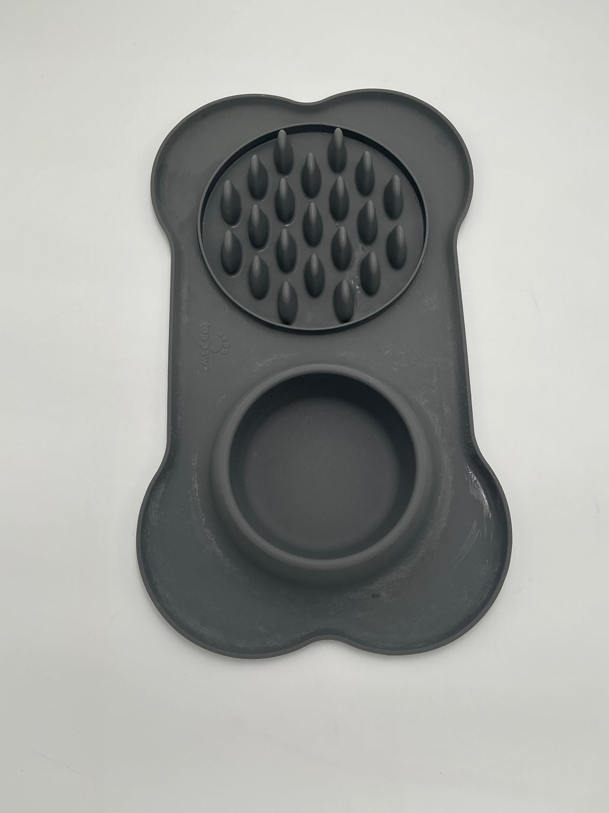 Top Paw® Silicone Slow Feeder & Water Bowl Mat – Gray Indiana Pet Supply
